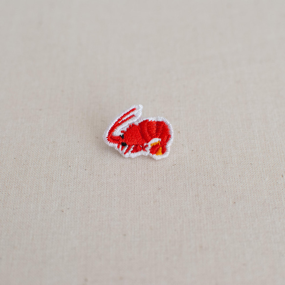 刺繍ピンズ【伊勢えび】 3枚目の画像