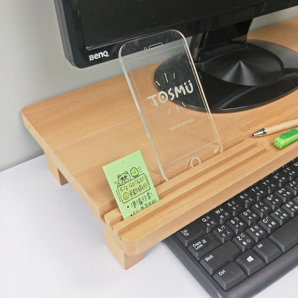 パソコン台 モニター台 デスク小物 3点セットE TOSMU 4枚目の画像