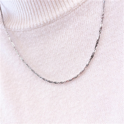 【natural*】キレイ×シンプル ネックレスチェーン 1.5mm　ステンレス316L 〈1本価格〉 3枚目の画像