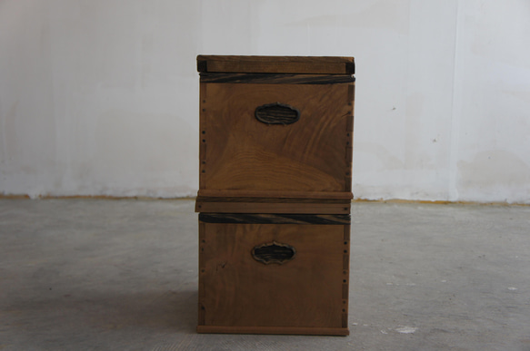 アンティーク木箱　２個セット 4枚目の画像