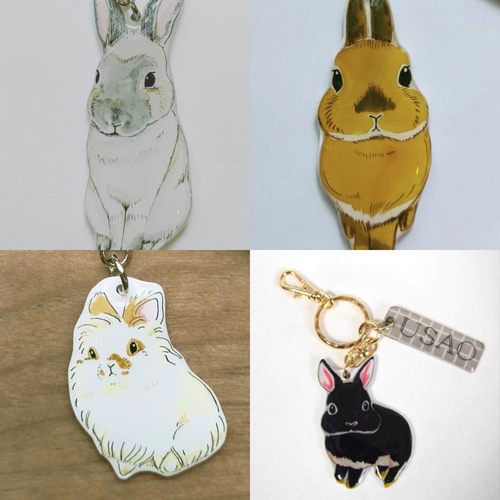 再販】世界に一つだけうちのこキーホルダー【うさぎさん専用】 その他