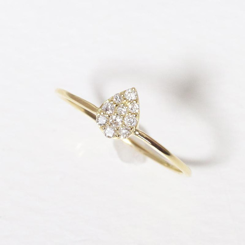 k18 しずく 0.10ct 天然ダイヤモンド リング 指輪 雫 涙 ティア k18 しずく 0.10ct 天然ダイヤモンド リング 指輪 雫 涙 ティア