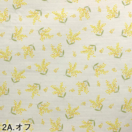 専用出品【ミモザ様】 日本製Mimosaミモザ柄広幅ダブルガーゼ生地 syo-19862-Aオフ