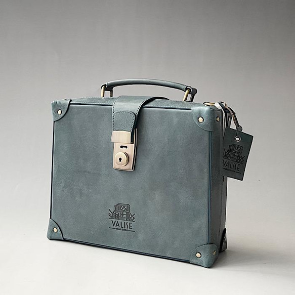 [数量限定]2way Valise スモール ブリーフケース ケンブリッジブルー 1枚目の画像