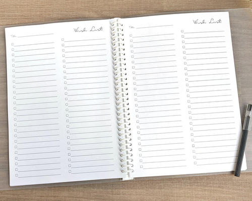 A4サイズ ウィッシュリスト wish list チェックリスト todo list