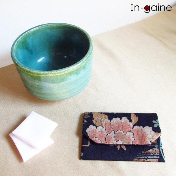 煎茶道具 茶巾いれ 赤絵巾合 龍岳造 茶巾入れ 煎茶 茶道具 最適な