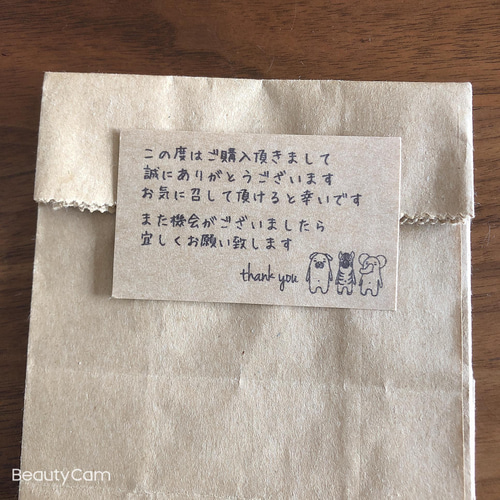 70×42サイズ 大きめ サンキュー【カード 63枚】手紙風 アソート
