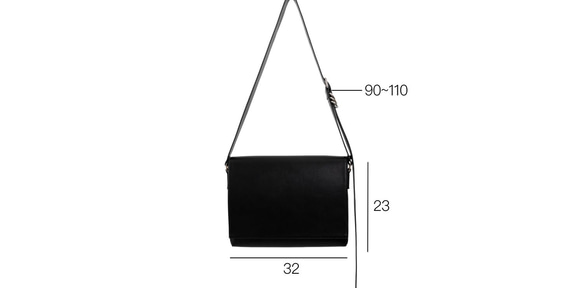 ブラックアトランタポストマンミニマリストユニセックスブリーフケースショルダー寛大なバッグはワンショルダークロスボディバッグにする 18枚目の画像