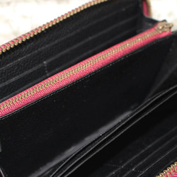 アザラシ革を使ったラウンド財布（濃紅色）カード16枚収納タイプ（Creema限定）春財布♪ 3枚目の画像