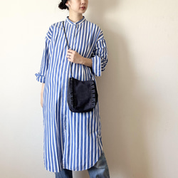 【受注生産】 斜めがけにも！2way denim mini bag （denim navy） 4枚目の画像