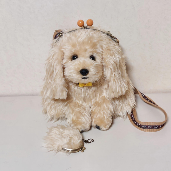 がま口になった犬✿ずっと一緒ルダ―✿トイプードル ショルダーバッグ  