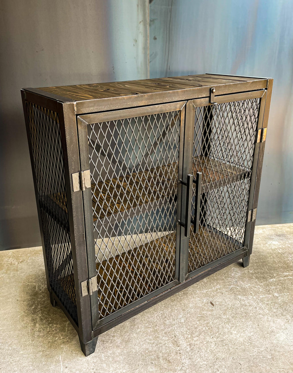 アイアンシェルフB［ワイド］ アイアン家具 キャビネット コレクション