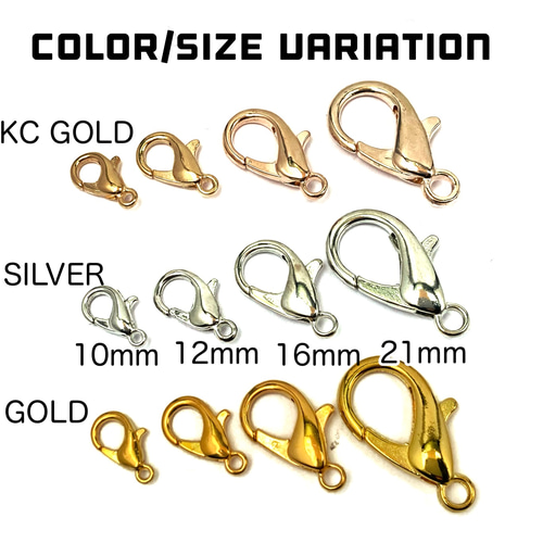 50個】10㍉ カニカン KCゴールド 留め具 ストラップパーツ/F-12-1  