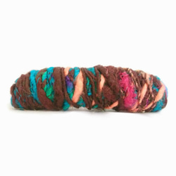 羊毛氈&Sari thread的美麗相遇-異國風/民族風髮夾（綠色系） 第2張的照片