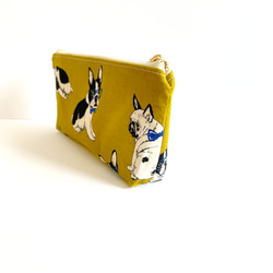 メガネのボストンテリア　マスタード　犬のペンケース 3枚目の画像