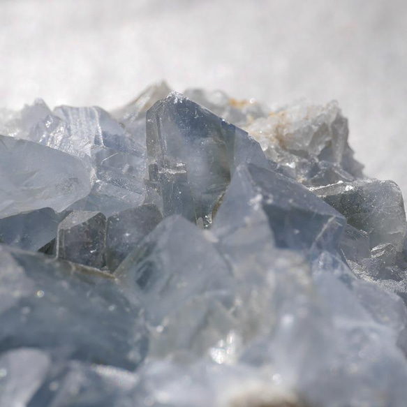 天然石 約268g約60mmセレスタイト(マダガスカル産)半球原石結晶ぎっしり天青石[ce-220304-01] 12枚目の画像