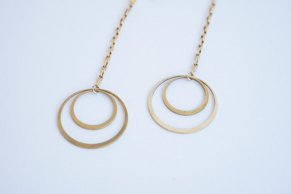 真鍮ピアス　SU-JYO 2枚目の画像