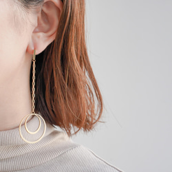 真鍮ピアス　SU-JYO 4枚目の画像