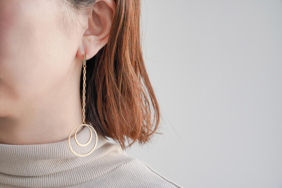 真鍮ピアス　SU-JYO 4枚目の画像