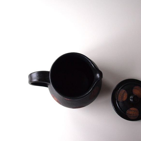 コーヒードリッパー＆ピッチャー　 黒　ドット　陶器 10枚目の画像