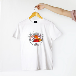 「モメてる海鮮丼」北海道Tシャツ 2枚目の画像