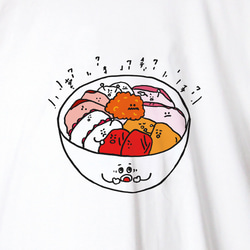 「モメてる海鮮丼」北海道Tシャツ 1枚目の画像