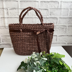 ⚲ オーダー商品 / みゆきちゃん　ハンドメイド / スズランテープバッグ Amazon.co.jp: ＊ハンドメイド＊スズランテープバッグ＊手編み