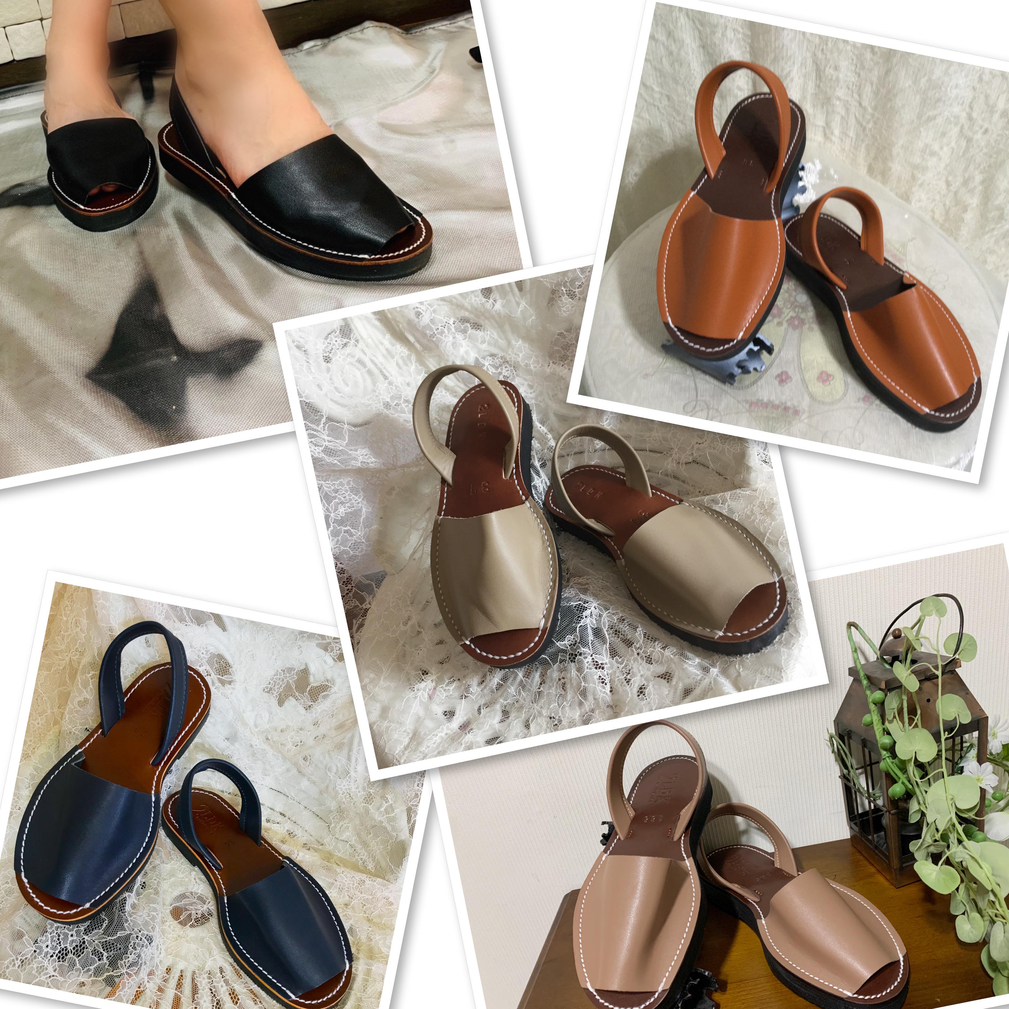 大人気5色限定数お急ぎ発送❗️本革オーダーメイドサンダル★甲高や幅広の方には特にオススメです☆ 7,546円