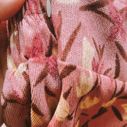 ピンク~ドレス~花柄スカート*厚手コーデュロイスカート 5枚目の画像