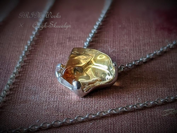 【GRIM Works】～巡り会い～｜Citrine｜シトリン原石タンブルストーン｜Silver925製｜黄水晶｜1点物 17枚目の画像