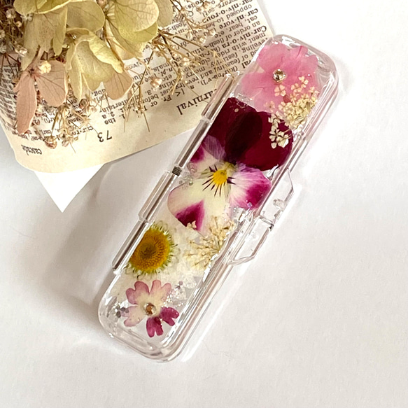 ♡展示品♡４押し花　印鑑ケース　レジン　ハンドメイド ♡展示品♡4押し花印鑑ケースレジンハンドメイド