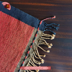 タイアカ族手織りプレースマット 天然コットン製アジアンBOHOプレースマット ４２x２９cm テーブルクロス#101 3枚目の画像