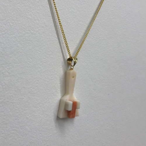 ♪よさこい♪鳴子のペンダント・珊瑚彫刻・トップK18 R40304