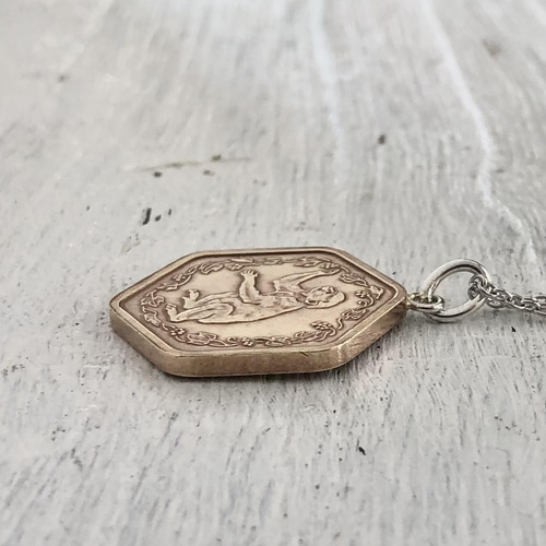 干支コイン/申(猿)/1980年/一点物コインペンダント/No.00196006