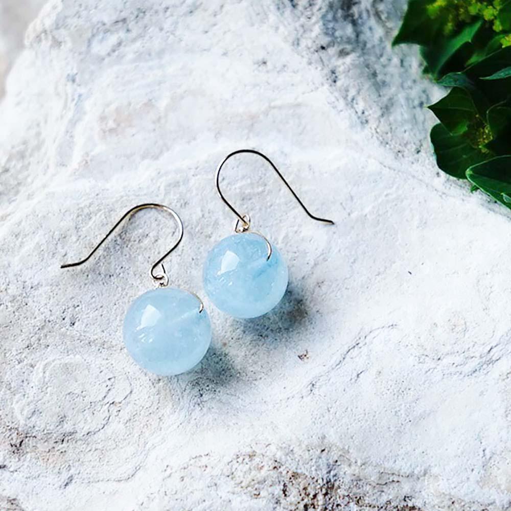 K18 18金 18k フックピアス アクアマリン　ペア⑥ 楽天市場】アクアマリン ピアス 18金 k18 ダイヤダイヤ取り巻き