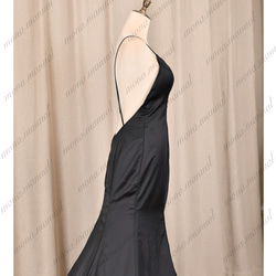 カラードレス 背中見せ スレンダーライン イブニングドレス ウェディングドレス 370 6枚目の画像