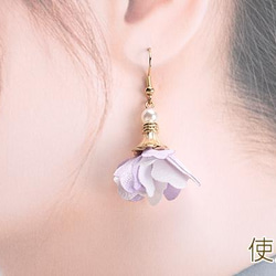 C369-3  30個  タッセルチャーム フラワーチャーム パール付き ゴールド 3X（10ヶ） 4枚目の画像