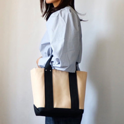 帆布トートバッグ　Mサイズ　アプリコット　ハンドメイド　♡nakiyuhi様 帆布トートバッグ Mサイズ アプリコット ハンドメイド