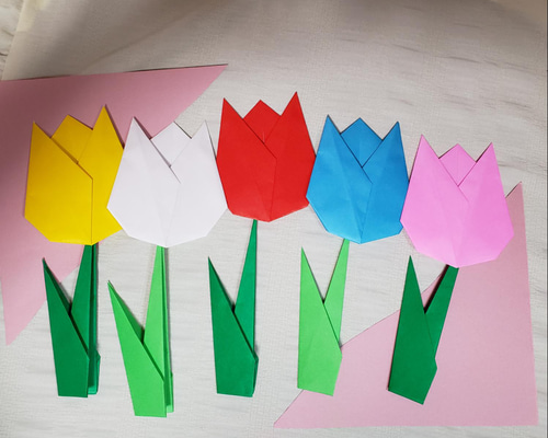 折り紙 チューリップ 春 壁面飾り その他インテリア雑貨 モシリズ 通販