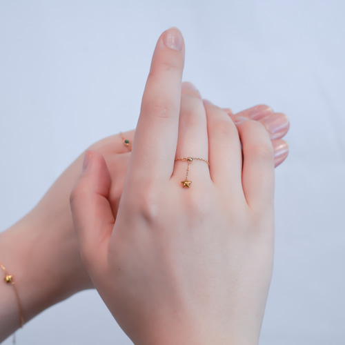 K24純金の星チェーンリング 指輪・リング MaPRE Nene 通販 13535630