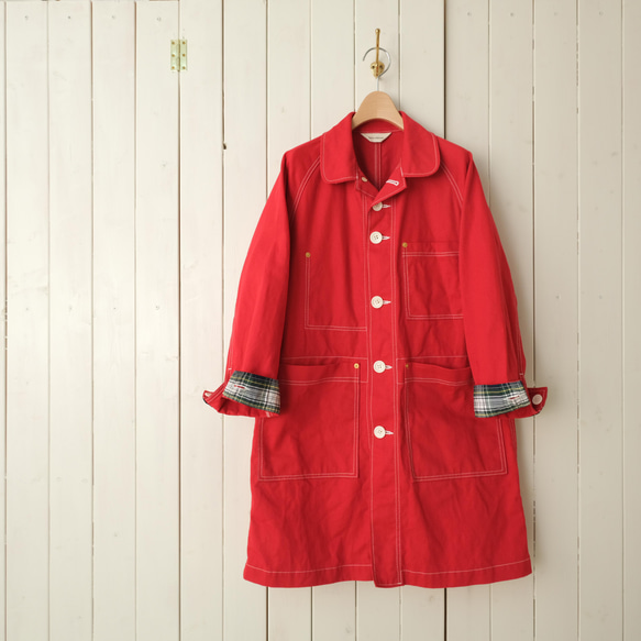 french work coat　red 第2張的照片