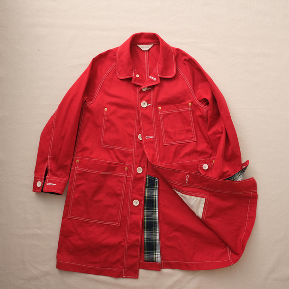 french work coat　red 第16張的照片