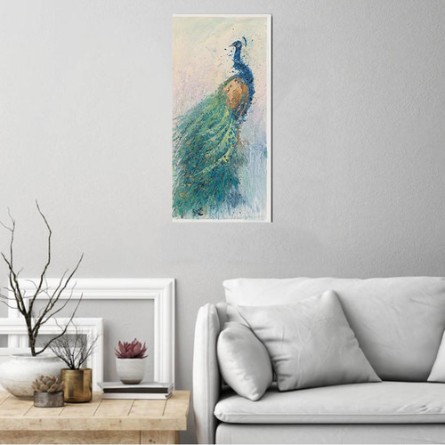 花鳥え絵 美術品 油絵 油彩 職業絵師 【美品】 絵画 ww 通販｜Creema  