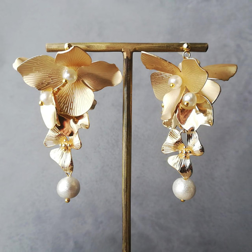 特集掲載】マット ゴールド 華やか 大ぶり 結婚式 ウェディング