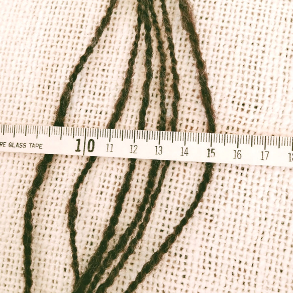 Woolly★手紡ぎ糸セット (ダークブラウン）計96g 4枚目の画像