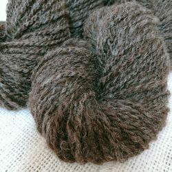 Woolly★手紡ぎ糸セット (ダークブラウン）計96g 2枚目の画像