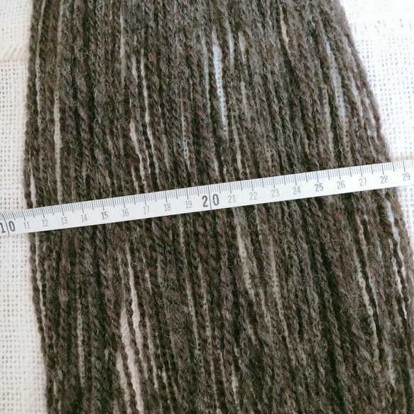 Woolly★手紡ぎ糸セット (ダークブラウン）計96g 3枚目の画像