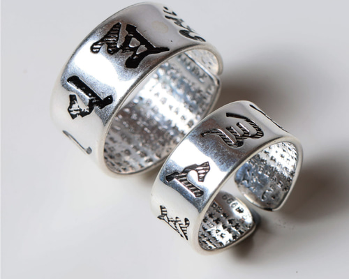 ペアリング 指輪 999刻印 般若心経 全文 六字真言 リング 指輪