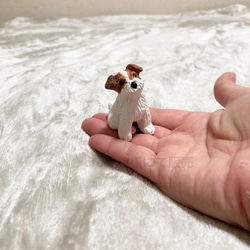 ミニチュア　犬　ジャックラッセルテリア　置物　オブジェ　フィギュア 2枚目の画像