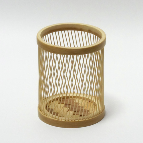 駿河竹千筋細工 ペン立て 優（ゆう） 伝統工芸の竹細工 ペンケース 竹